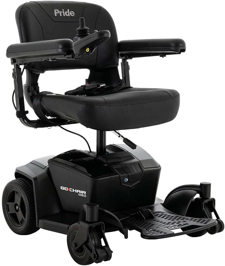 Pride Mobility Go Chair Med Group 2 Power Chair, Rear Wheel Drive, Motorized Electric Wheelchair for Adults, 300 lbs. WC, Up to 3.7 MPH