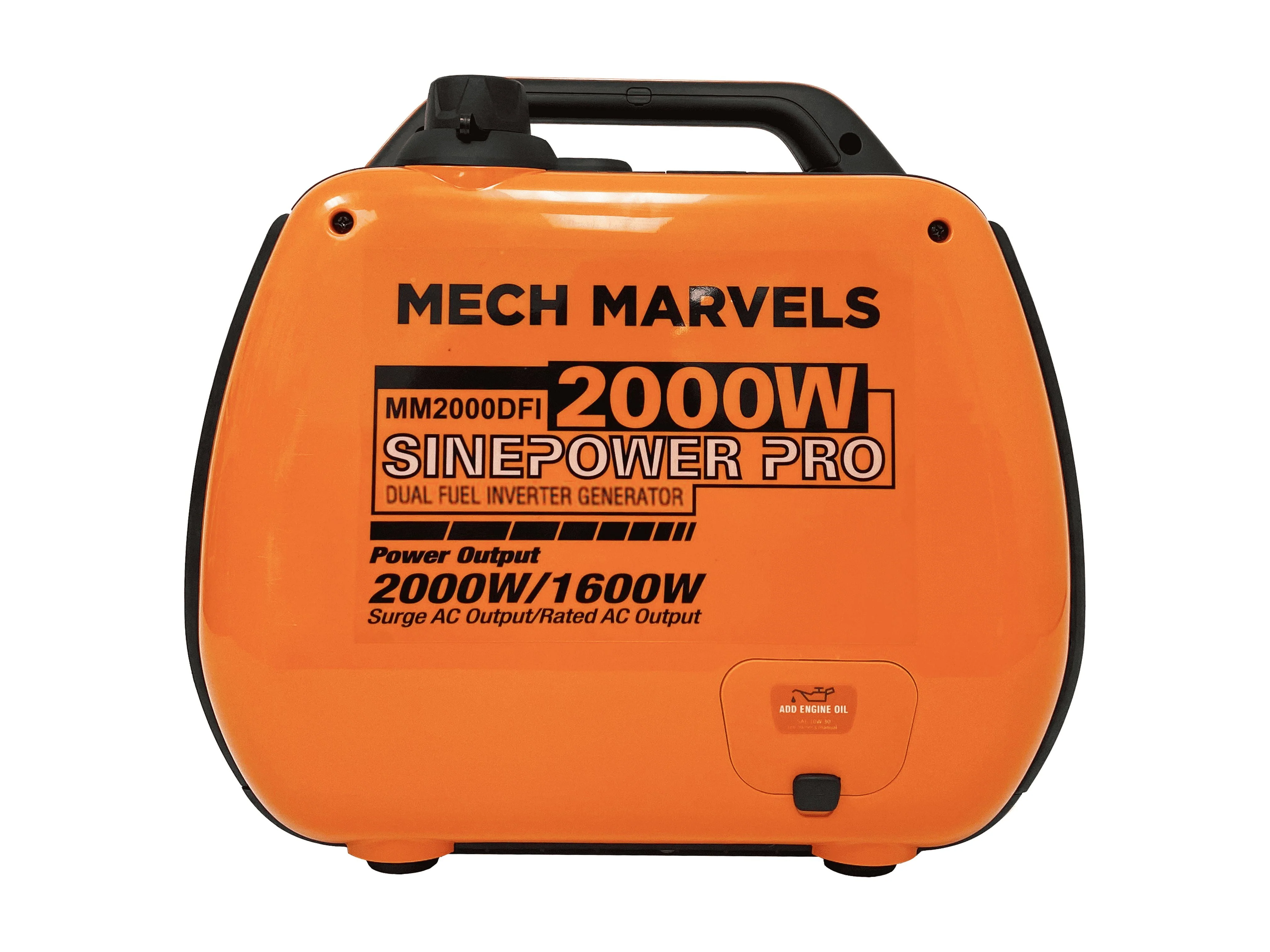 Mech Marvels Super Quiet 2000 Watt Dual Fuel Portable Inverter Generator, Clean Sine Wave, MM2000DFI