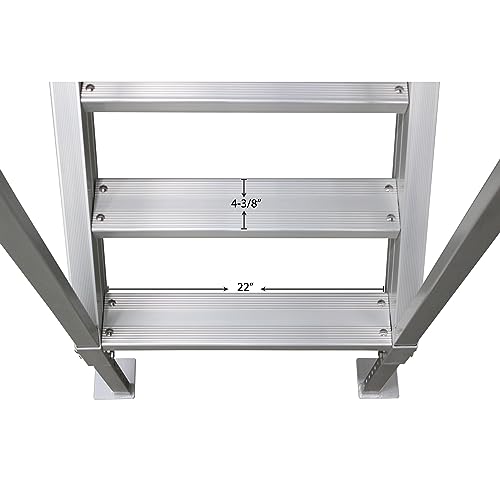 Extreme Max 3005.3843 Universal Mount Aluminum Dock Stair - 4-Step