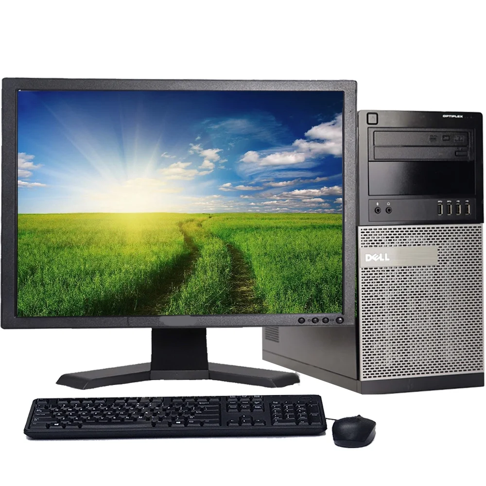 Restored Dell OptiPlex Windows 10 Professional Desktop Computer Tower Intel Core i3 Processor 8GB RAM 500GB Hard Drive DVD-RW with 22" LCD Wi-fi