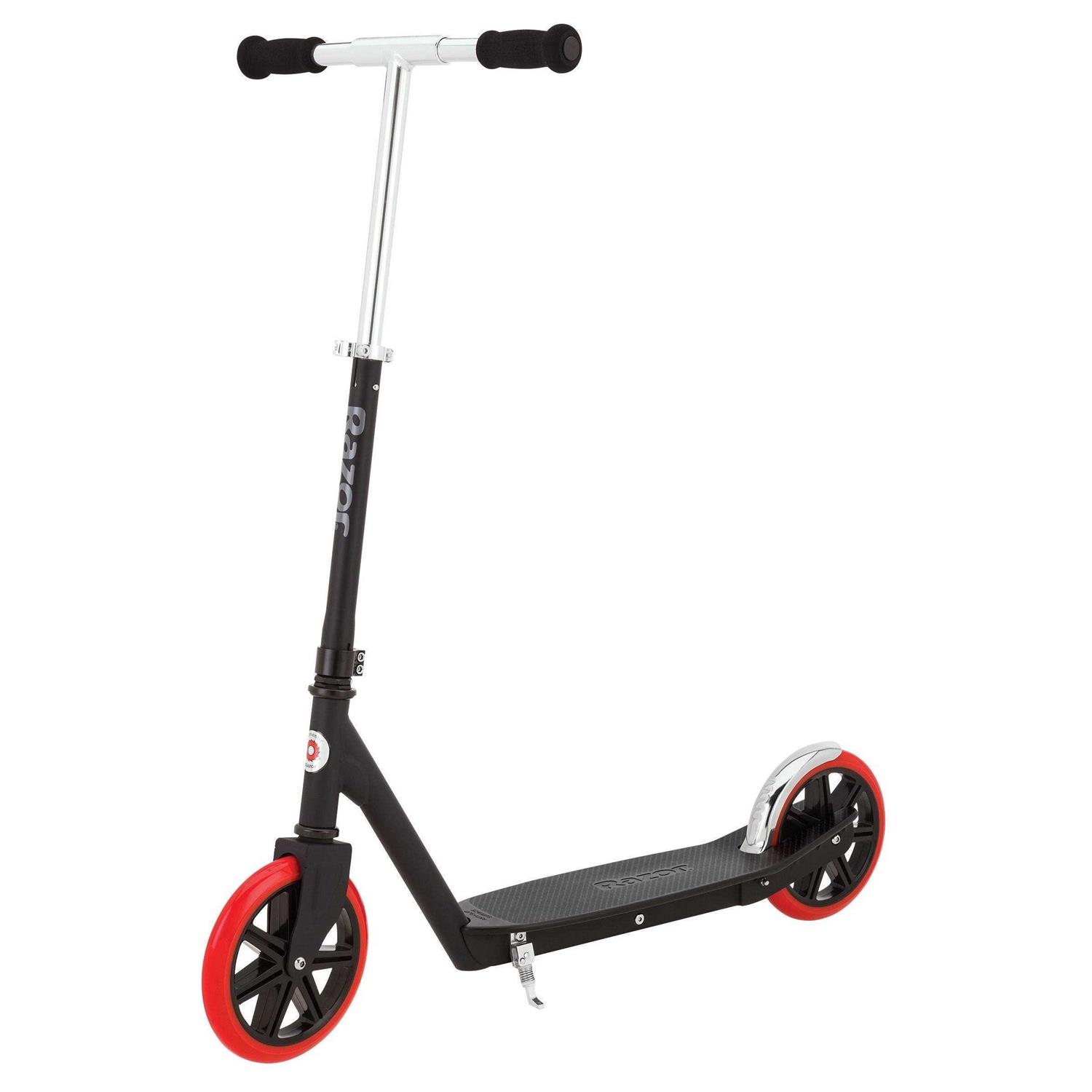 Razor Carbon Lux Kick Scooter Red/Black Spoked Large Wheels - Sports Supplies Online Store