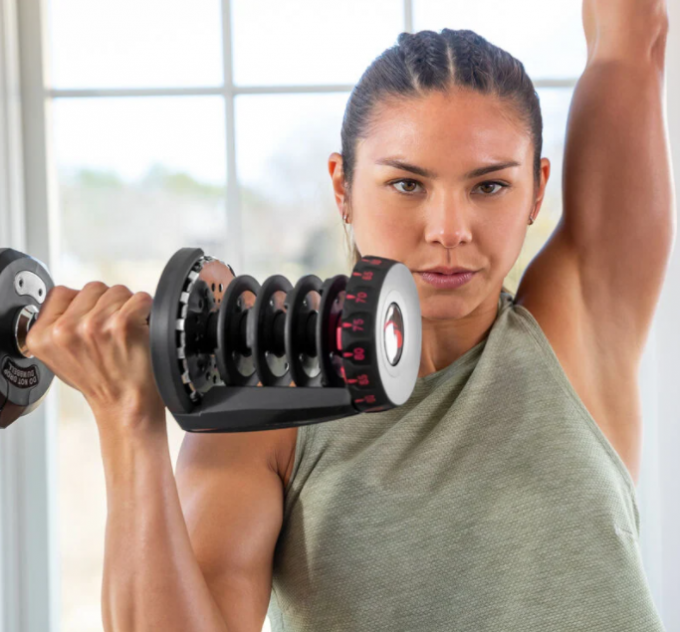 Bowflex SelectTech 1090i adjustable dumbbells (pair) with dumbbell stand