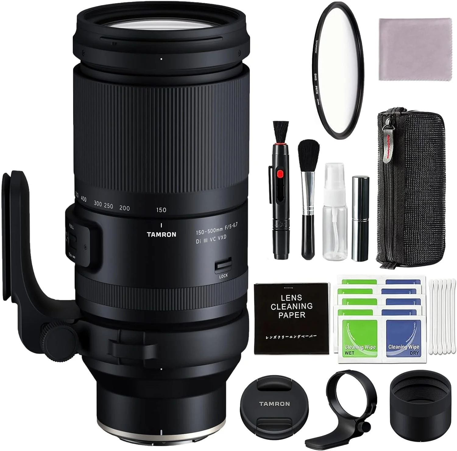 Tamron 150-500mm f/5-6.7 Di III VC VXD Lens for Nikon Z Mount with Pixel Advanced Accessories & Travel Bundle | AFA057Z-700 | Tamron 150-500mm for
