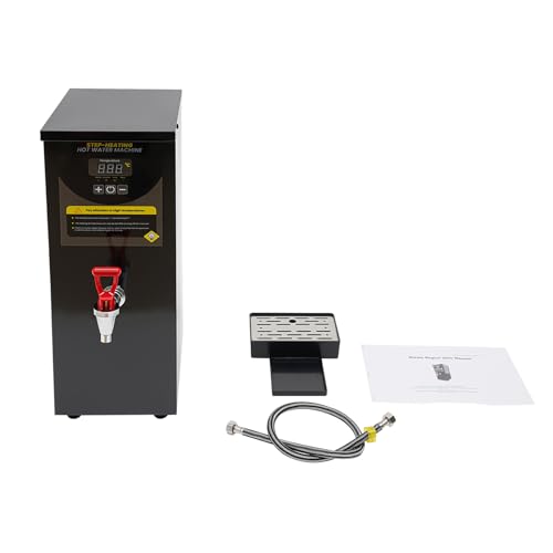 Step-Heating Commercial Hot Water Dispenser Commercial Water Boiler,Stainless Steel Electric Dispenser,Large Capacity 35L/H Hot Water