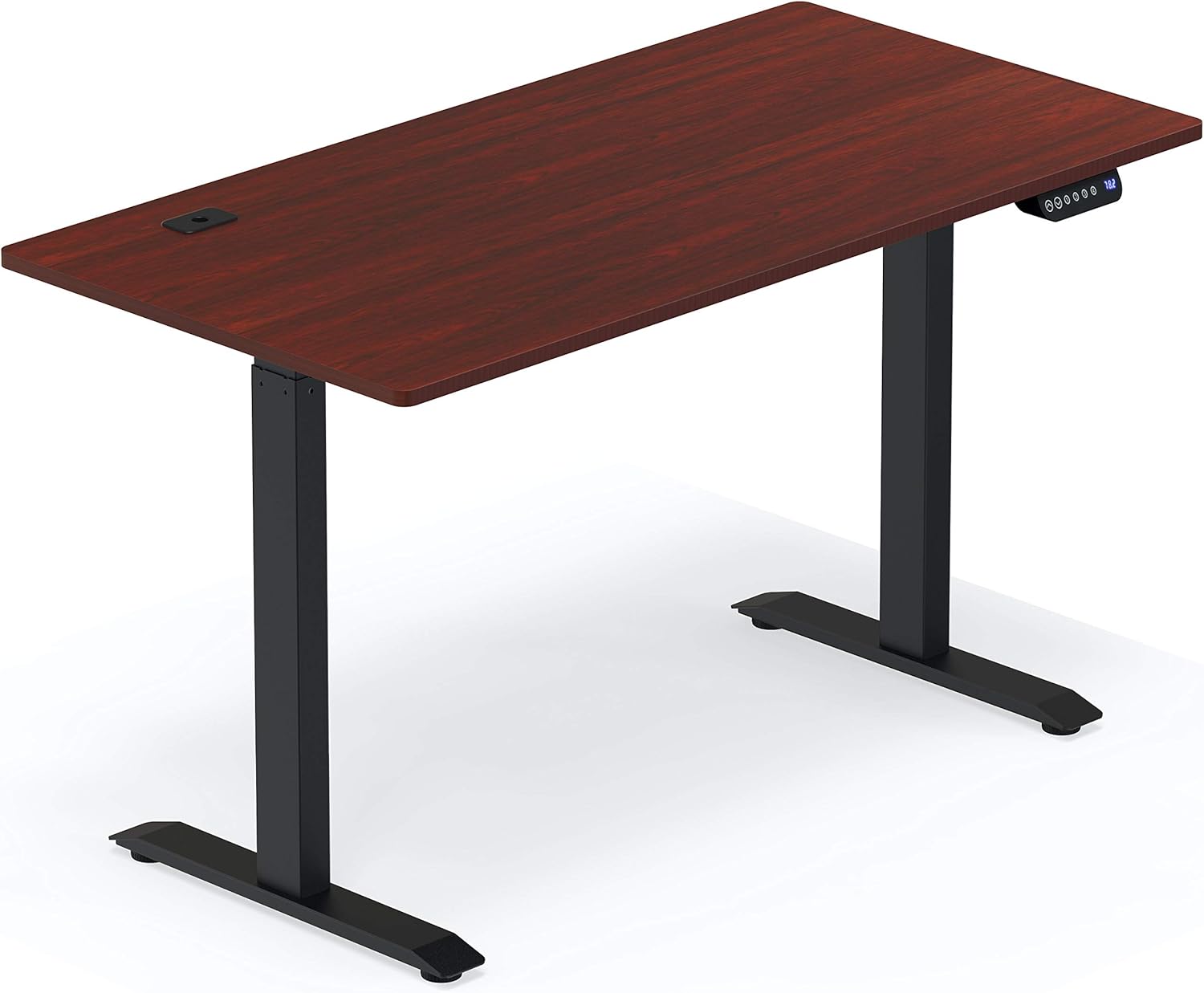 SHW 55-Inch Large Electric Height Adjustable Standing Desk, 55 x 28 Inches, Oak