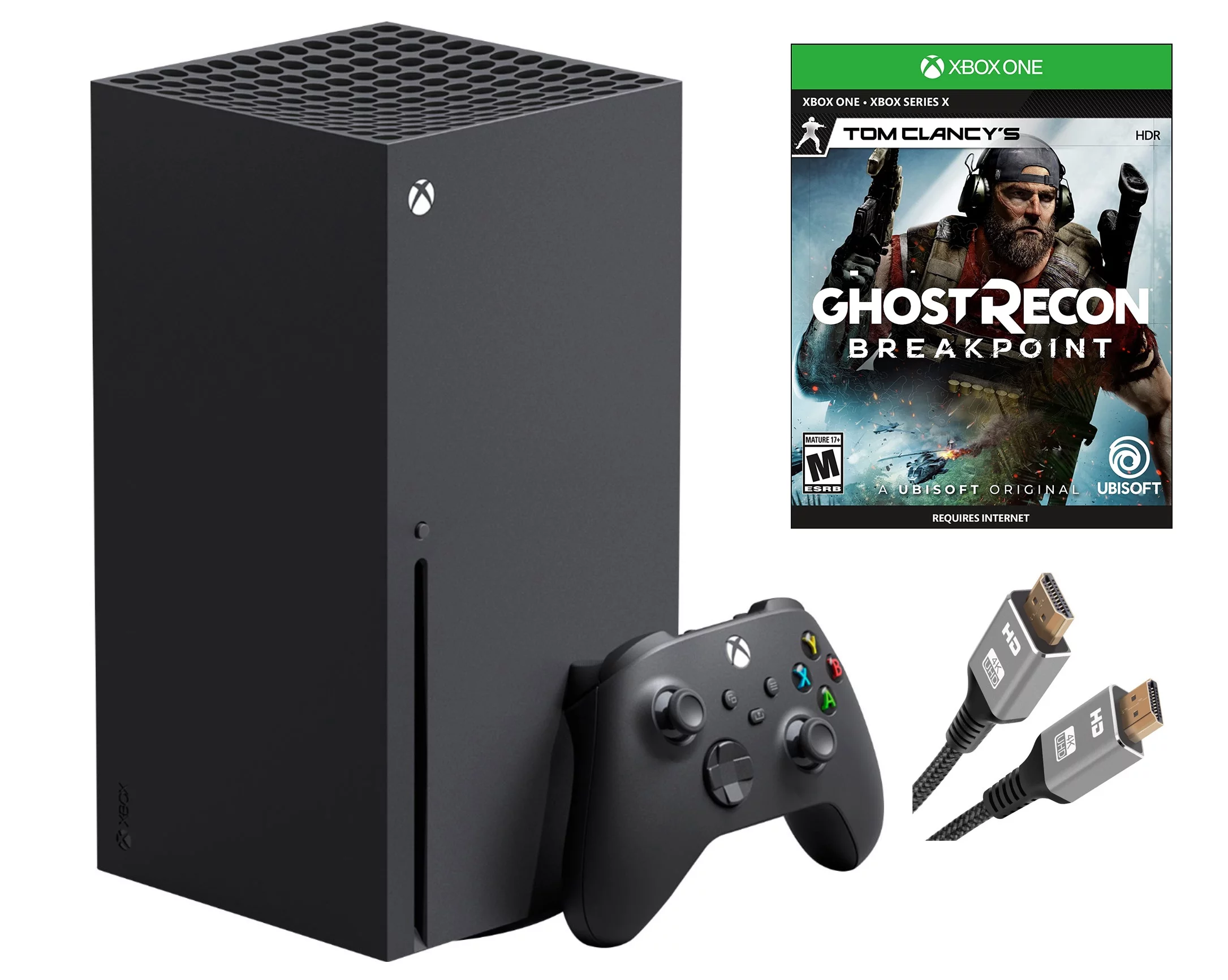 Microsoft Xbox Series X&ndash;Gaming Console System- 1TB SSD Black X Version with Disc Drive Bundle with Tom Clancy'