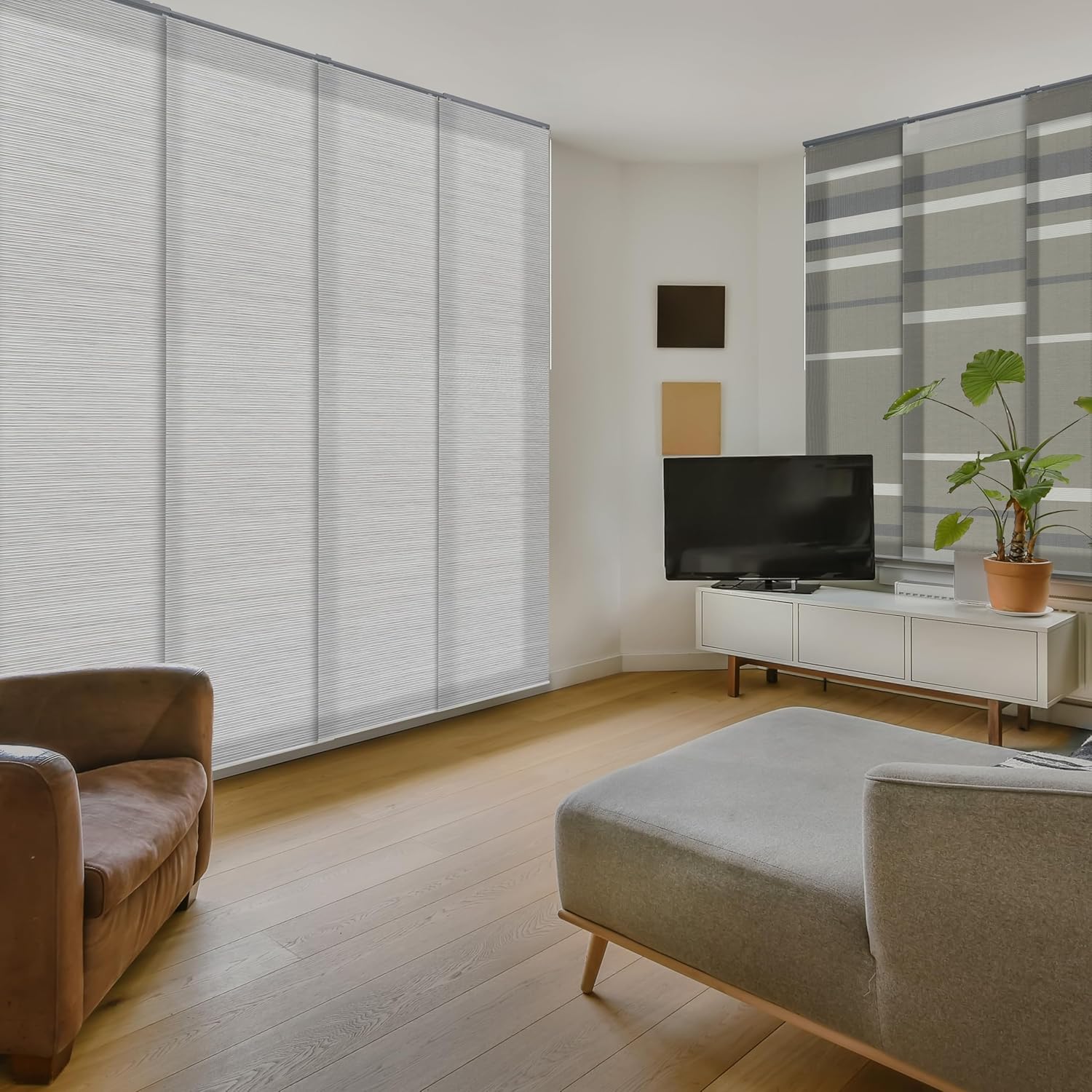 GoDear Design Adjustable Vertical Blinds, Panel Track Blinds, Sliding Glass Door Blinds, Closet Doors, Room Dividers
