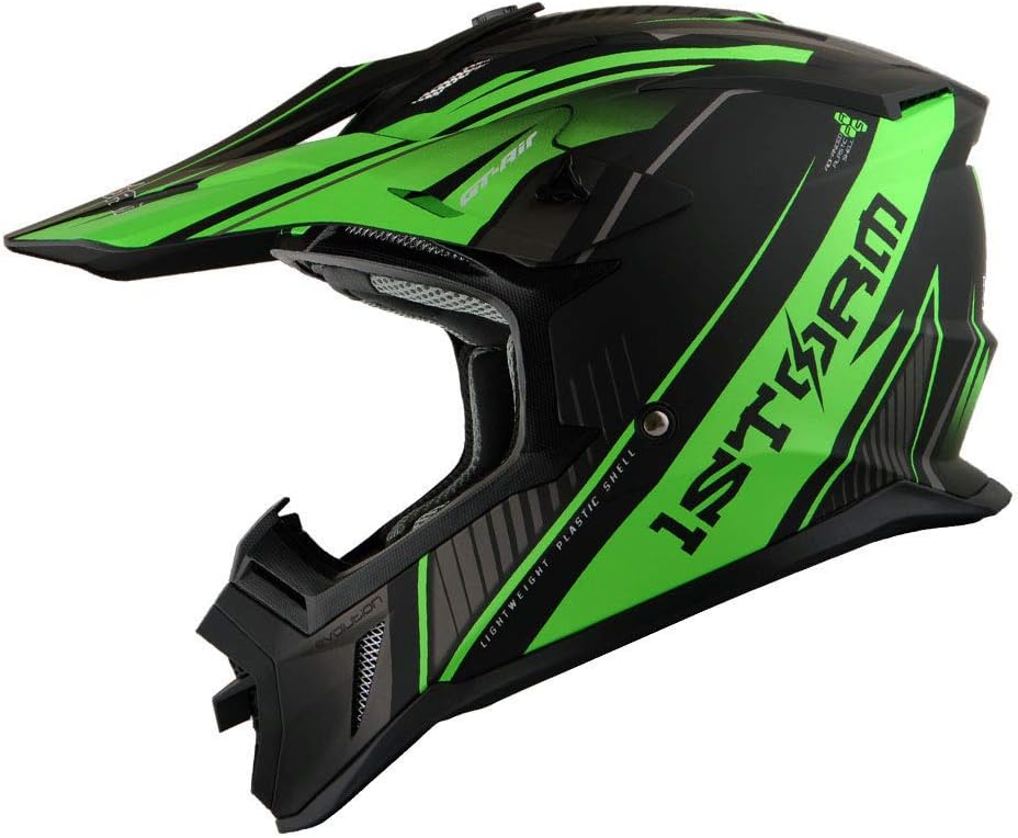 1Storm Adult Motocross Helmet BMX MX ATV Dirt Bike Downhill Mountain Bike Helmet Racing Style H637 Pack of 2
