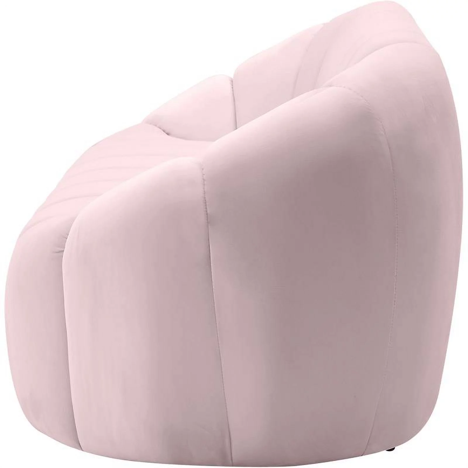 Maklaine Contemporary Upholstery Pink Velvet Loveseat