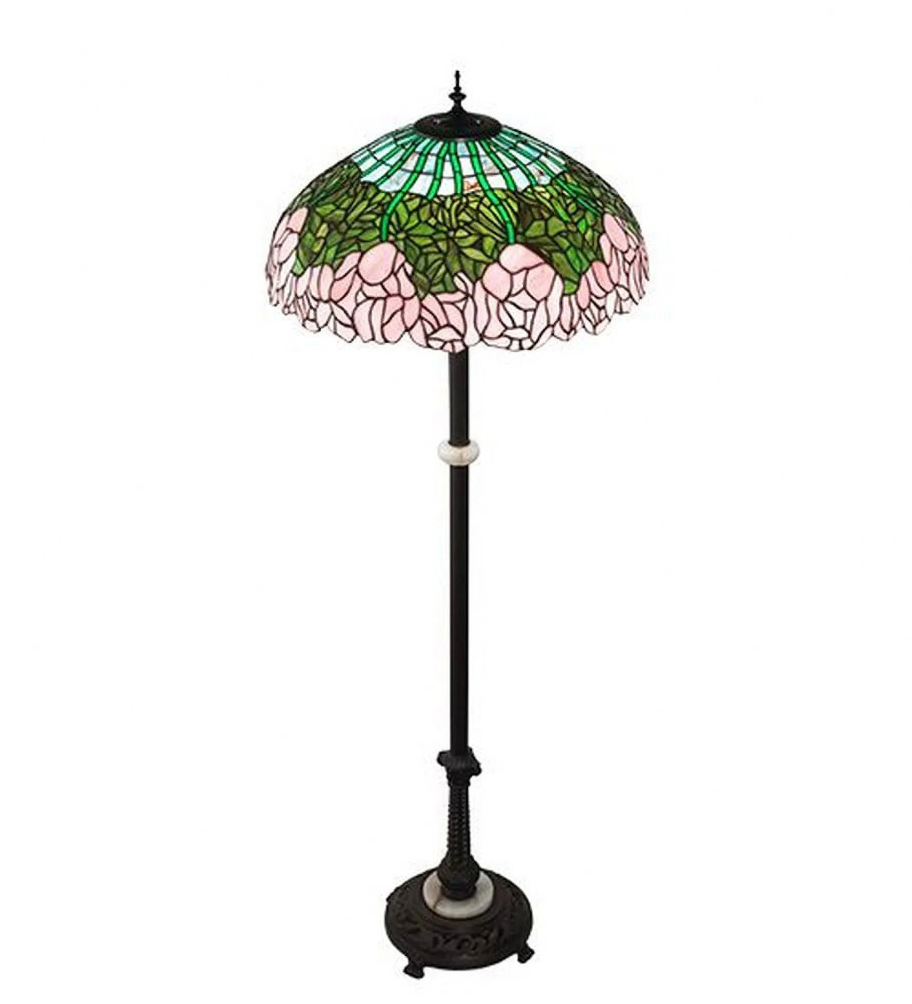 37706 Meyda 62" High Tiffany Cabbage Rose Floor Lamp