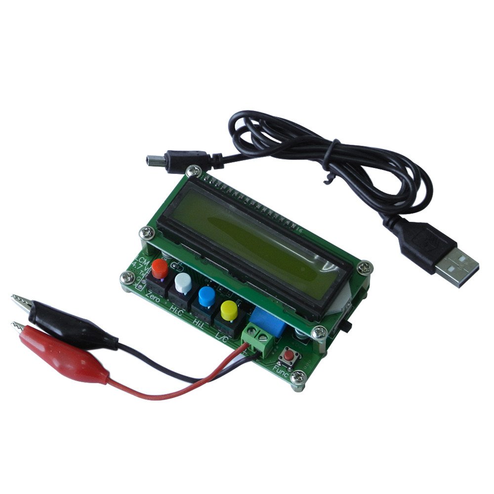 High Precision Inductance Meter Inductance Capacitance L/C Meter Digital Capacitor Meter LCD Capacitance Meter Tester Mini USB Interface with USB