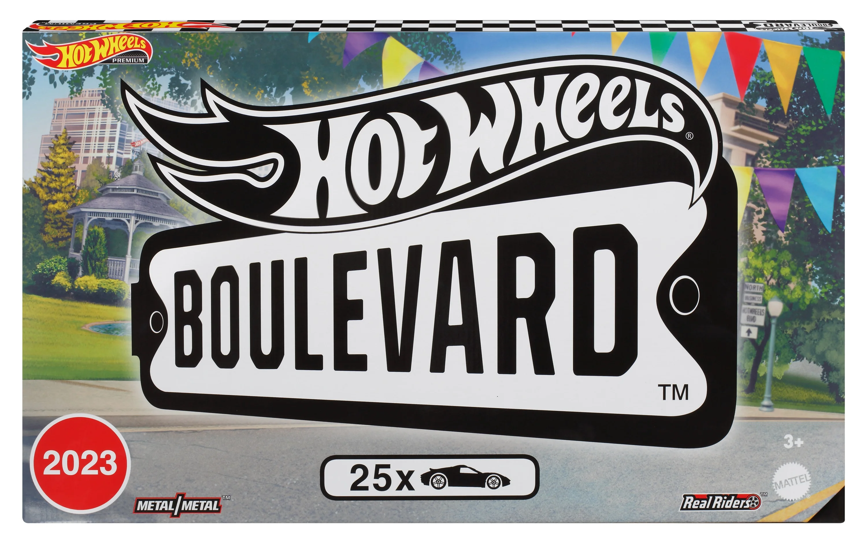 Hot Wheels Boulevard 25-Car Factory Set, 25 Premium 1:64 Scale Sports Cars - Radiant Selections
