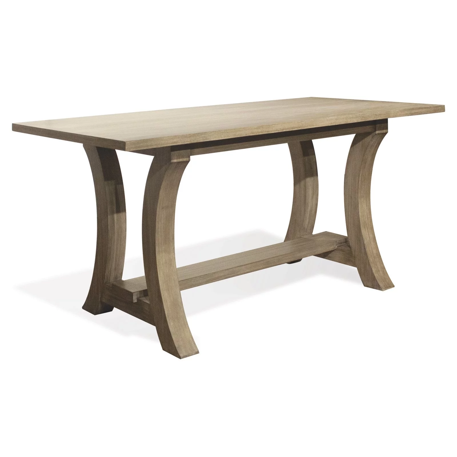 Riverside Furniture Sophie Wood Counter Height Trestle Dining Table in Natural