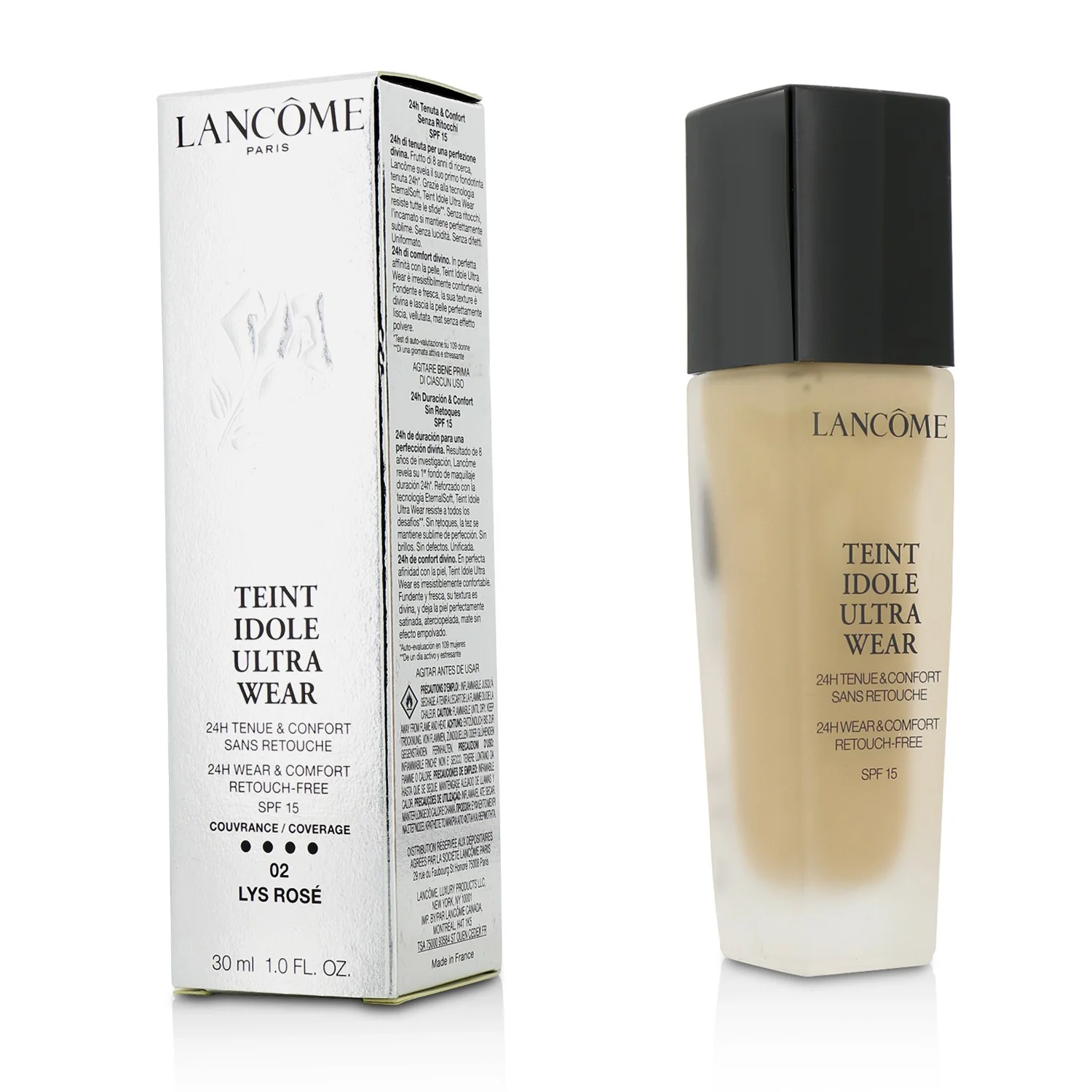 Lancome Teint Idole Ultra Wear 24H Wear & Comfort Foundation SPF 15 - # 025 Beige Lin (Box Slightly Damaged)  30ml/1oz