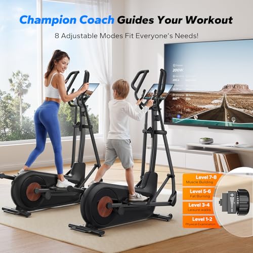 Merach Elliptical Machine, Elliptical Exercise Machine for Home with Hyper-Quiet Magnetic Drive System