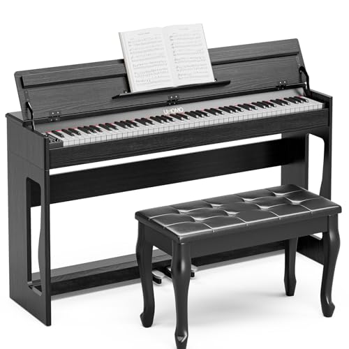 UMOMO 88 Weighted Key Digital Piano with Duet Piano Bench