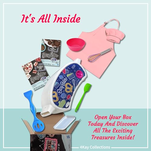 Ultimate Easy Baking Oven Bundle For Kids With 11 Items - Oven, 3 Refill Mixes, Apron, Hat, Bowl, Spatula, Whisk, Baking Pan & Tool