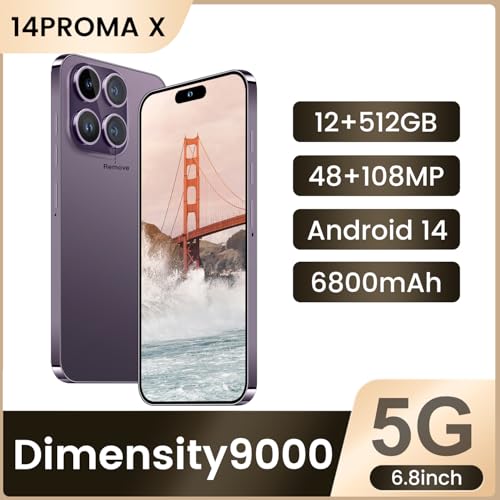 15 Ultra Smartphone Unlocked Cell Phone,Battery 6800mAh 6.8 HD Screen Unlocked Phone,12+512GB Android 14 with 128GB Memory Card