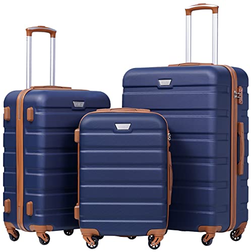 Coolife Luggage 4 Piece Set Suitcase Spinner Hardshell Lightweight TSA Lock