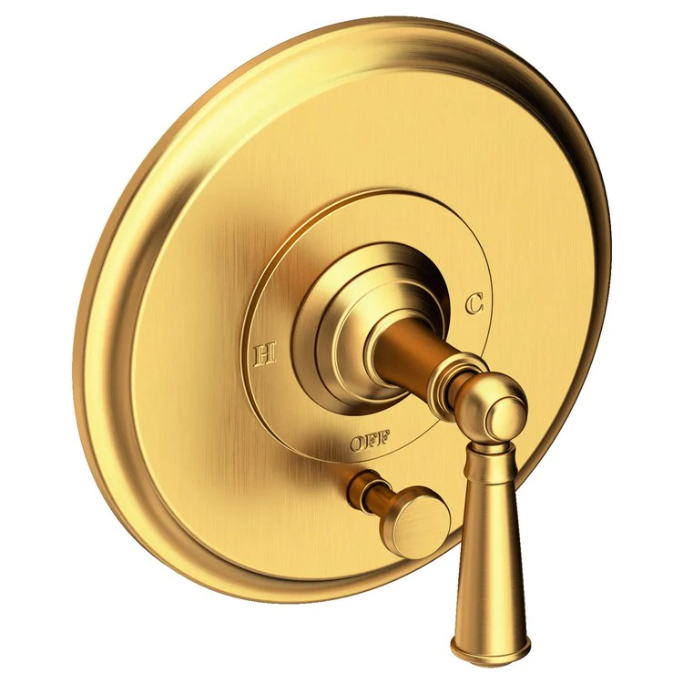 Aylesbury Pressure Balance Tub/Shower Valve Trim Only with Lever Handle - Polished Gold PVD
