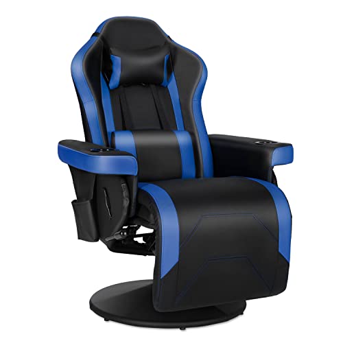 Modern-Depo Gaming Recliner Chair with Speakers, Massage, High Back, Cupholder, Headrest, Lumbar Support