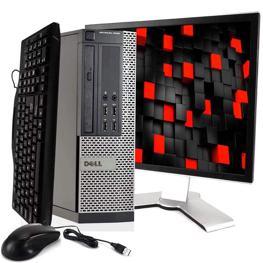 DELL Optiplex 7020 Desktop Computer PC, Intel Quad-Core i5, 250GB HDD, 16GB DDR3 RAM, Windows 10 Pro, DVD, WIFI, 19in Monitor