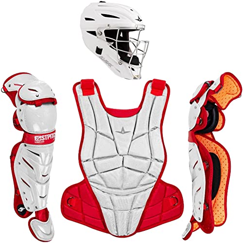 All-Star Catcher’s Gear Kit – Includes Helmet, Chest Protector & Leg Guards – Lightweight, Durable Baseball Protective Set, Meets NOCSAE