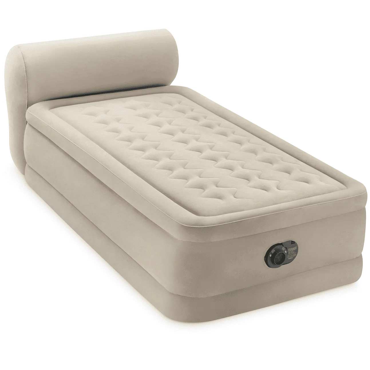 Intex Durabeam Headboard 18 Queen Air Mattress with Built-in Pump