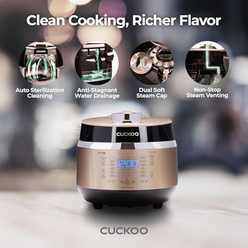 CUCKOO CRP-EHSS0309FG 3-Cup (Uncooked) / 6-Cup (Cooked) Induction Heating Pressure Rice Cooker with Nonstick Inner Pot, 16 Menu Modes