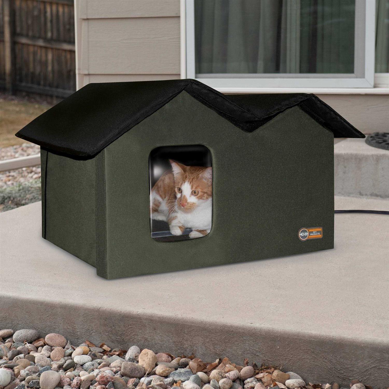 K&amp;H Pet Products Extra-Wide Outdoor Kitty House - Pet Supplies online store