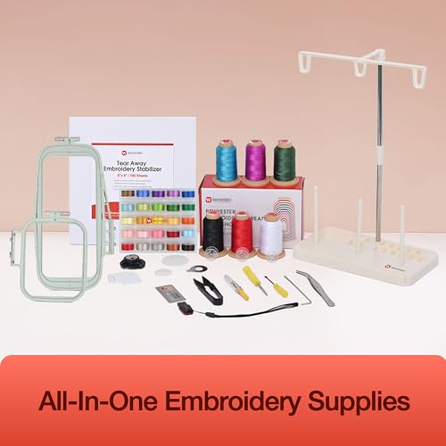 EOC05 Embroidery Machine 4 x 9.25 Inch Large Hoop Embroidery Area,Computerized Embroidery Machine with 7 Inch LCD Color Touchscreen,USB