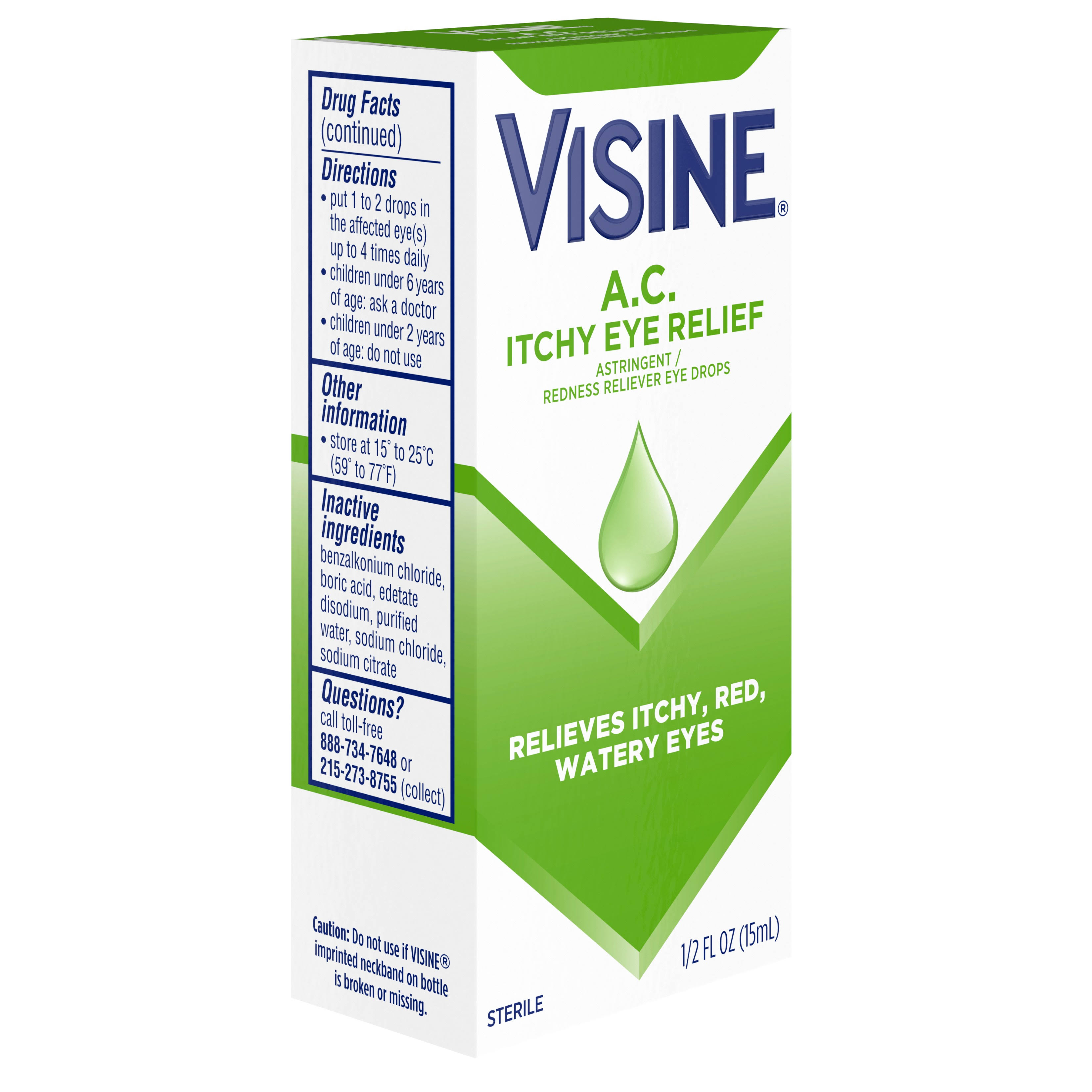 Visine Itchy Eye Relief, A.C. - 0.5 fl oz