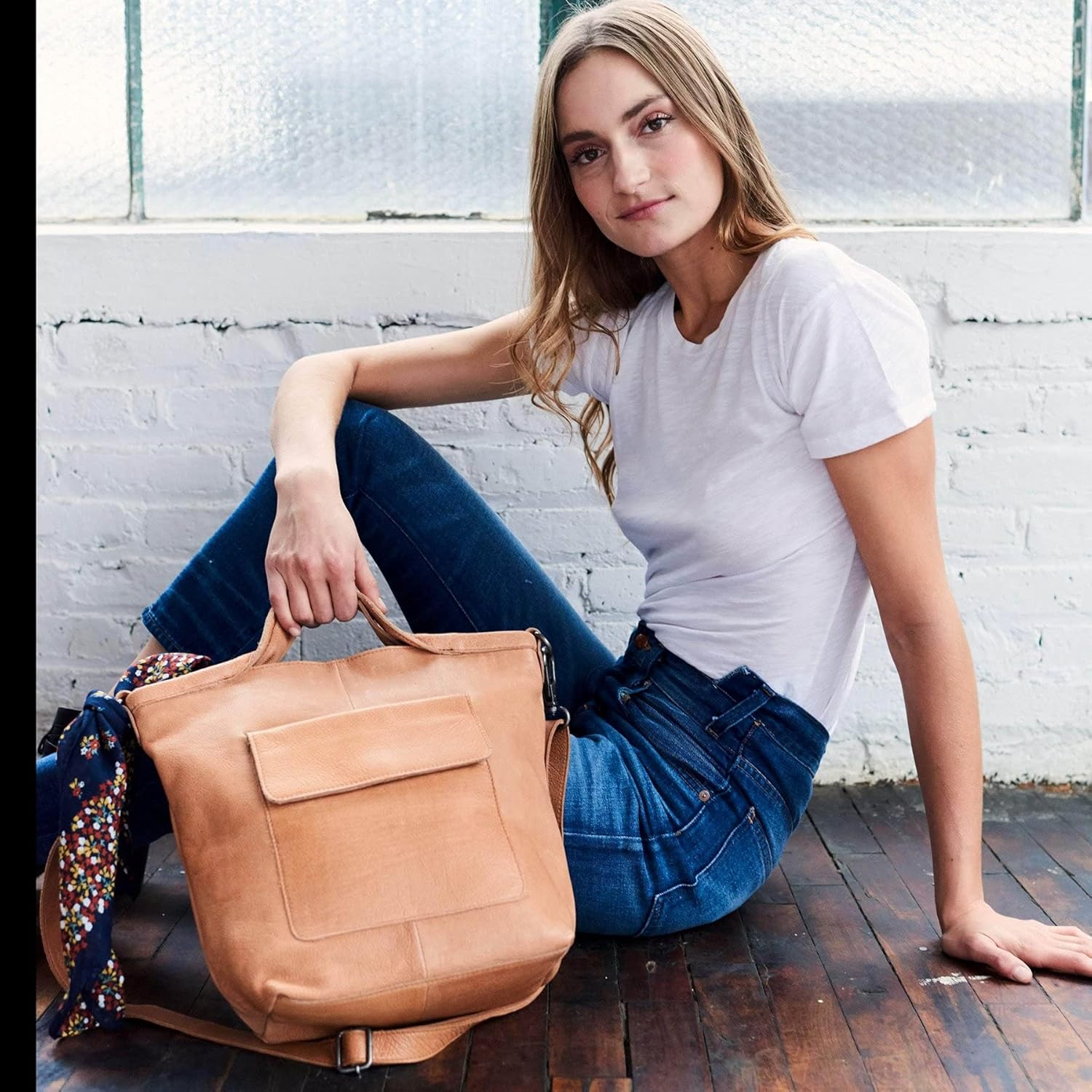 Latico Leathers Bianca Leather Tote Bag for Women (Brown) - Made From 100% Authentic Leather Handcrafted by Artisans