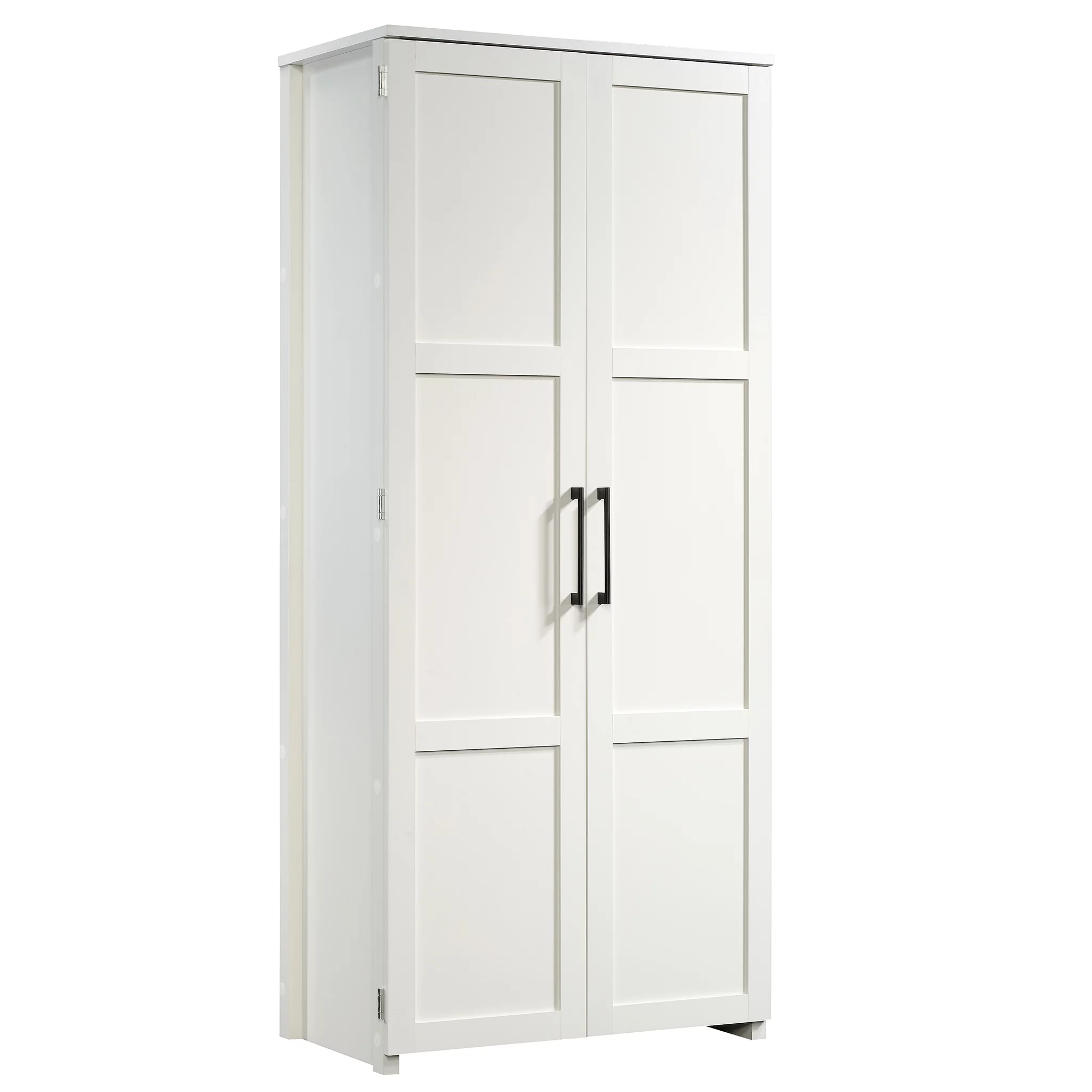 Sauder HomePlus 69" Tall 4-Shelf Wood Storage Cabinet, White Finish