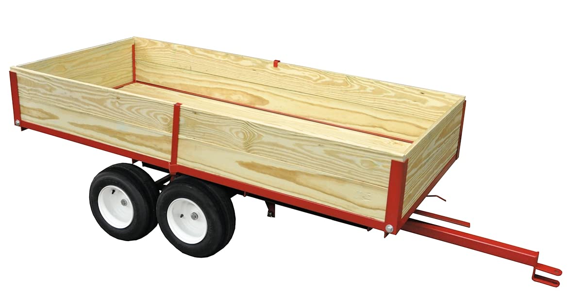 Country Manufacturing 1 ton Capacity Lawn and Garden Trailer with Hand Operated Hydraulic Dump