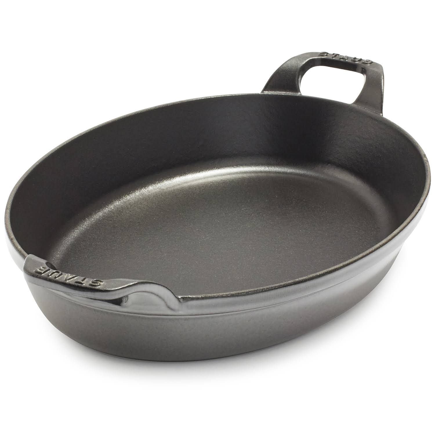 Staub Cast Iron Oval Baking Dish - Graphite Grey
