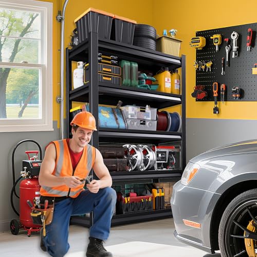 Garage Shelving Heavy Duty Storage Shelves,5-Tier Adjustable Shelving Unit 3000LBS Metal Storage Rack Shelf for Basements