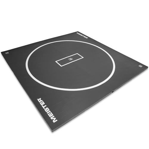 Meister FlexFloor Wrestling Mat - 10ft x 10ft Roll-Up Pro Training Mat for Home & Gym