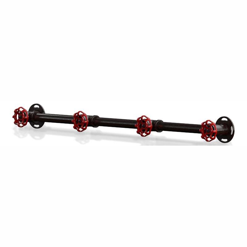 Furniture of America Margon Industrial Metal 4-Hook Coat Rack in Sand Black - IDF-AC548-4