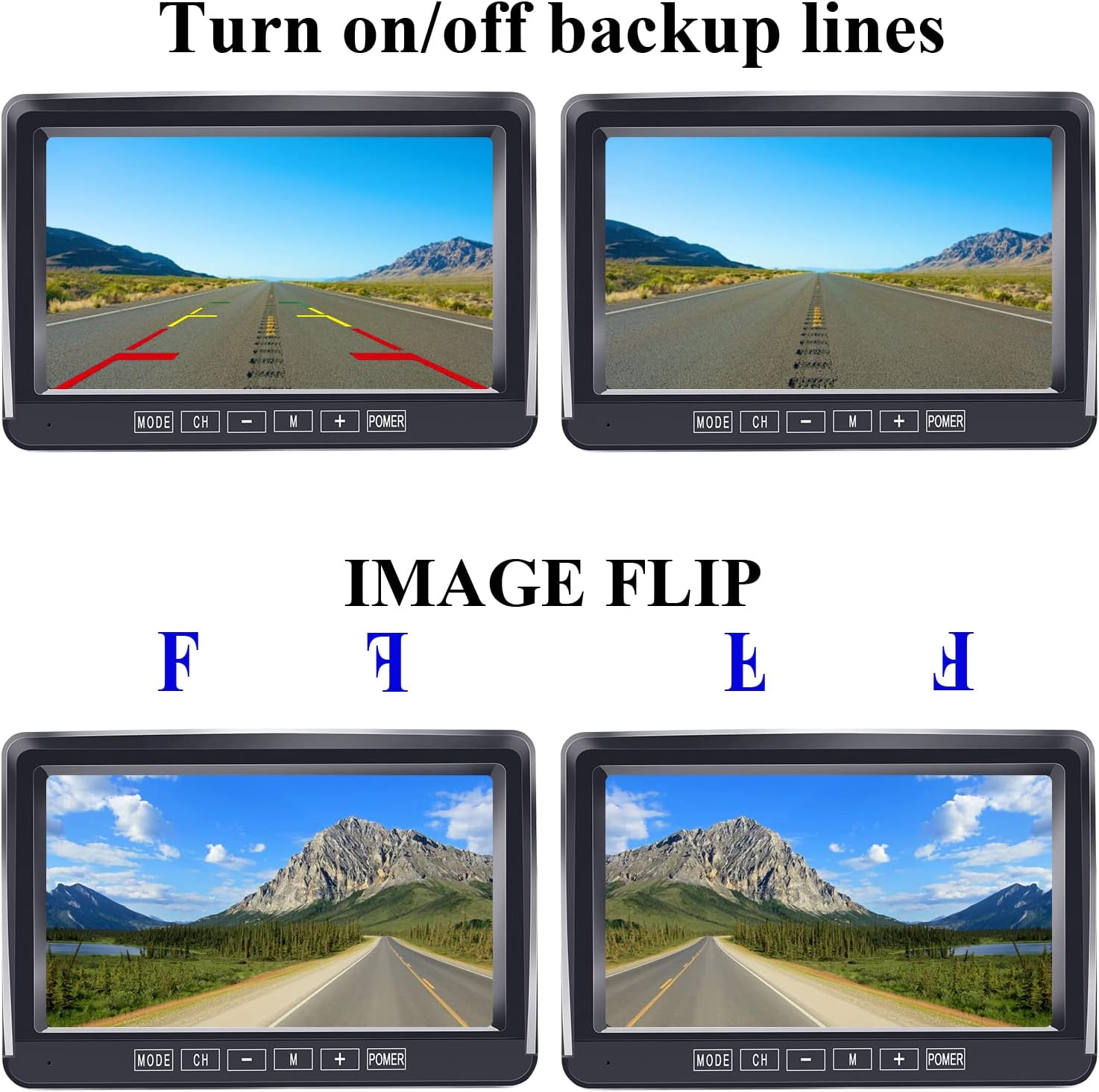 RV Backup Camera AHD 1080P Rear View Camera System for Trucks Trailers RVs Car with 7 Inch Monitor Wired Kit
