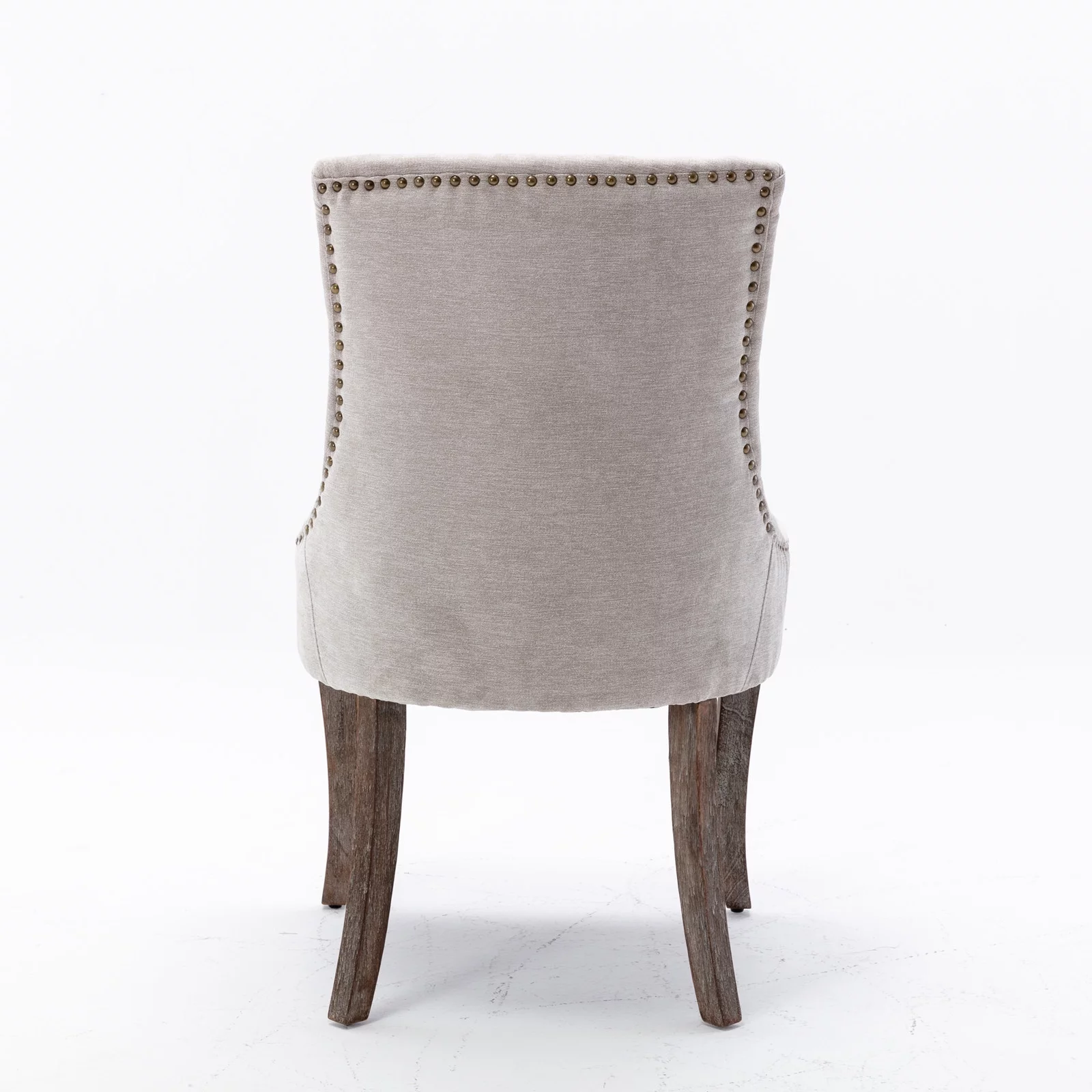 Fabric Dining Chairs Upholstered Dining Room Chairs with Solid Wood Legs Nailhead Trim Accent Side Chairs for Dining Room Kitchen Living Room