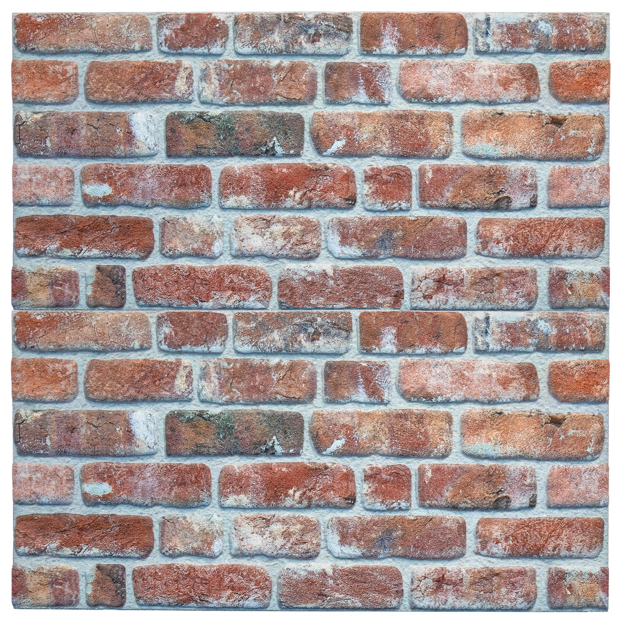 Dundee Deco 3D Wall Panels Brick Effect - Cladding, Red Brown Stone Look Wall Paneling, Styrofoam Facing for Living room, Kitchen, Bathroom, Balcony