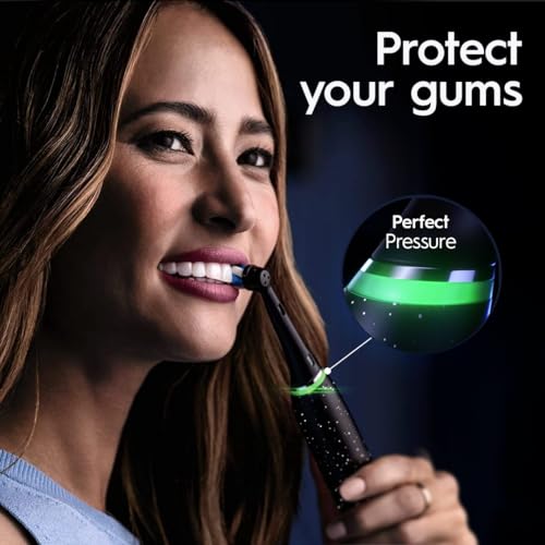 Oral-B iO Series 10 Rechargeable Electric Toothbrush with Visible Pressure Sensor to Protect Gums, 2 Min Timer, 7 Cleaning Settings