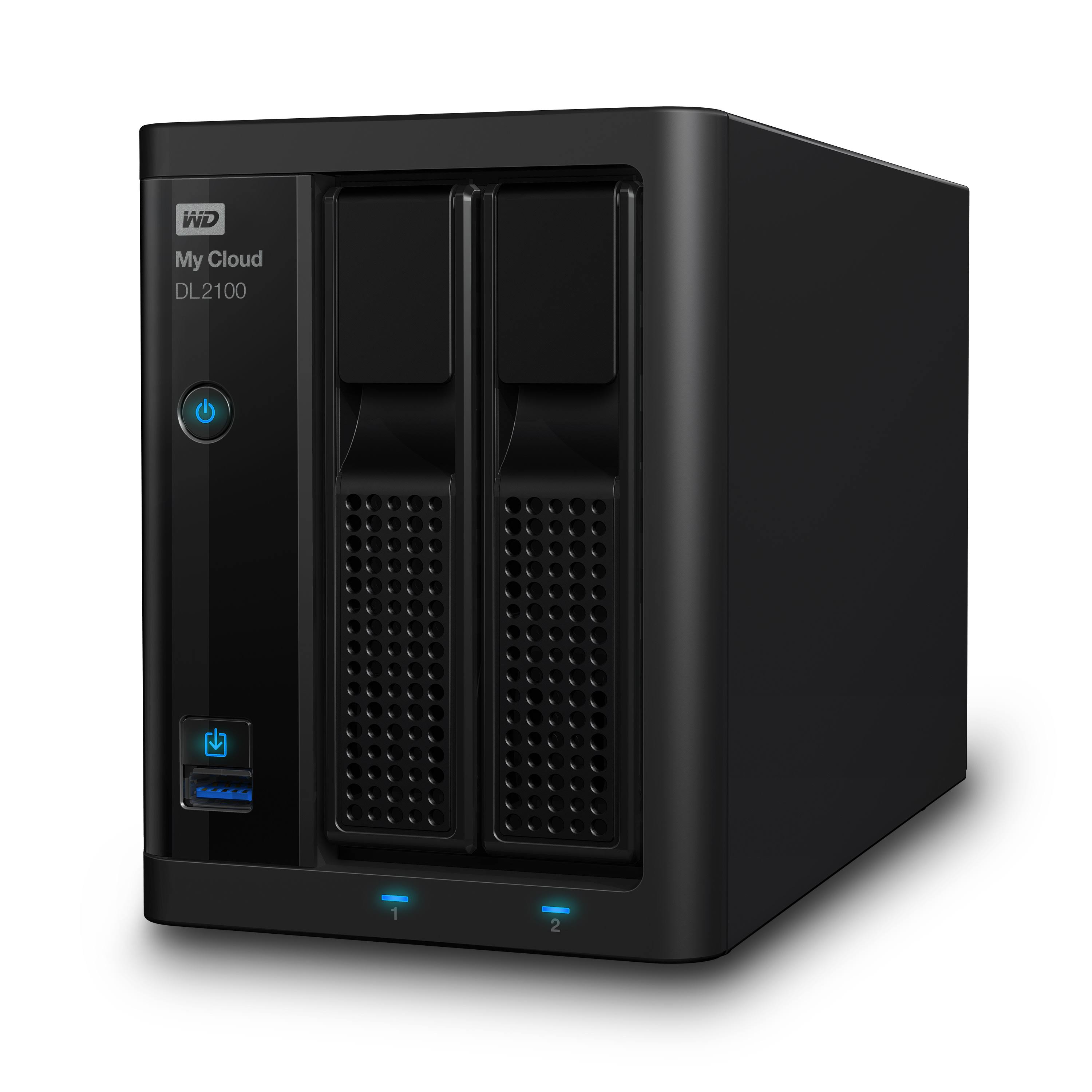 WD My Cloud DL2100 WDBBAZ0120JBK 2-Bay NAS Server - SATA 6Gb/s - 2 x 6 TB