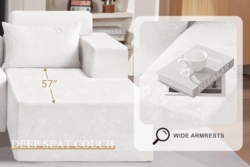 HABUTWAY 105" L-Shape Modular Sectional Sofa Couch for Living Room,No Assembly Required,Modular Comfy Sofa with Deep Seat for Living Room Bedroom