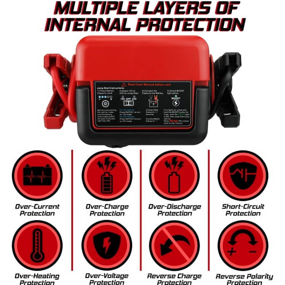 Banshee Replacement for Clore 1700 Peak Amp Premium 12 Volt Jump Starter with charging cord, Replaces JNC770R