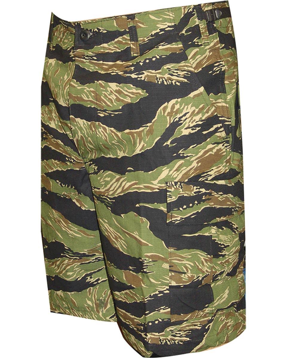 Tru-Spec Men's Original Vietnam Tiger Stripe Camo BDU Shorts - 4258, Size: XL, Green