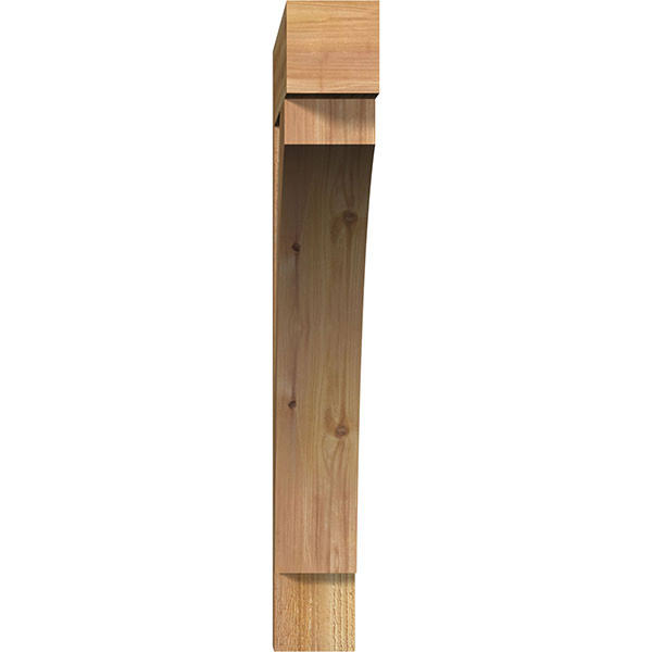 Ekena Millwork BKT04X30X30THR05RWR 4x22W x 30x22D x 30x22H Thorton Block Rough Sawn BRACKET, Western Red Cedar