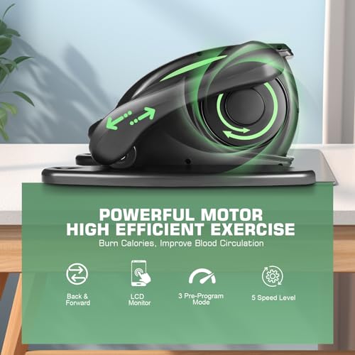 ANCHEER Under Desk Elliptical, Electric Ellipse Leg Exerciser While Sitting for Seniors Adults