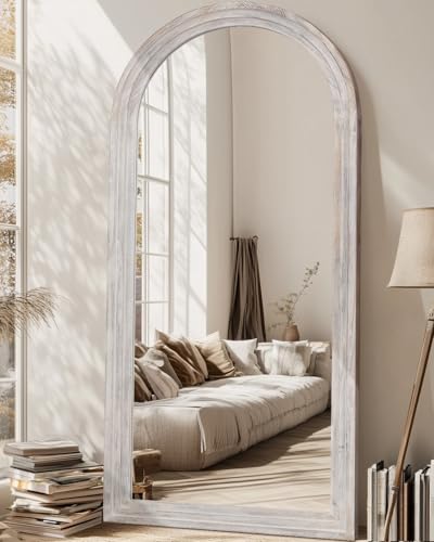 Full Length Mirror, 71"×32" Wooden Mirror Full Length with Stand Wood Floor Mirror, Oversized Stand Up Mirrors Large Wall Mirrors